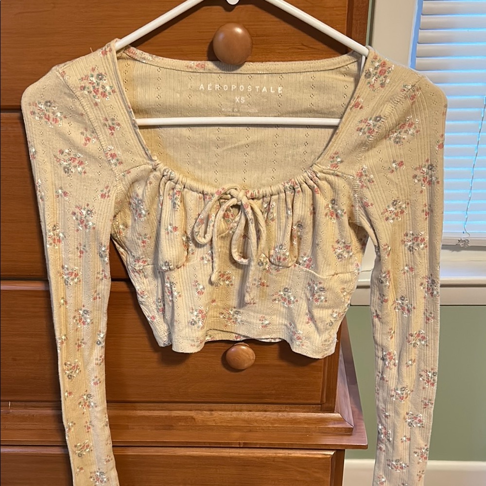 Floral Cropped Long Sleeve